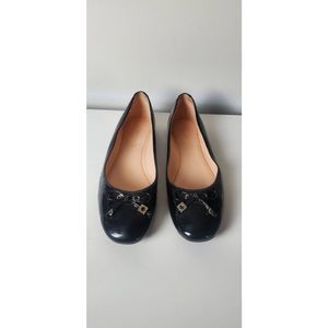 KATE SPADE NEW YORK Cambridge Black Patent Leather Ballet Flats Size 7.5B
